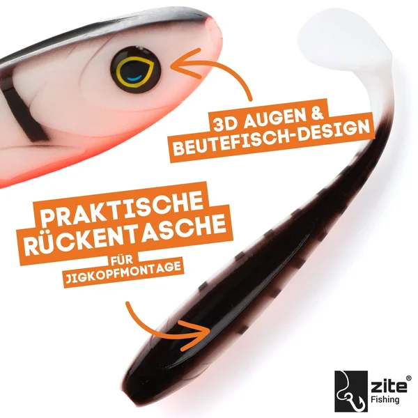Hechtshad Gummifisch Inzite Flanker Barbeque Otto 18,5cm 3er Bundle_auswahl3