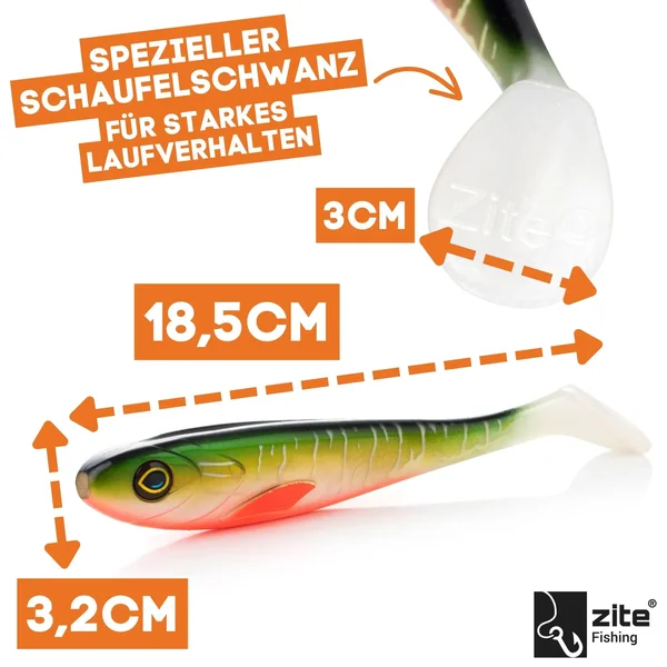 Hecht Gummiköder Inzite Flanker Flashy Pike 18,5 cm 3 Stück_auswahl1