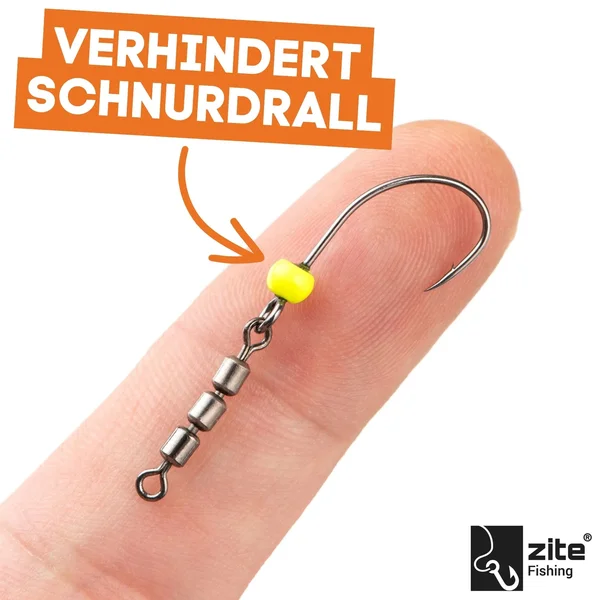 Rotorhaken mit Tungstenperle Rotate Rig Hooks Gr. 6 fürs Forellen-Angeln Zite Fishing _auswahl4