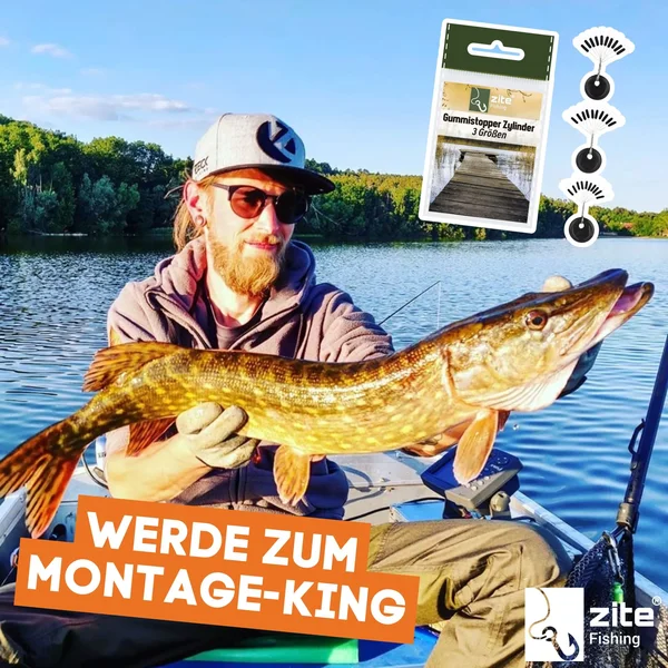 Gummistopper Schnurstopper Zylinder in 3 Gr. S,M & L Zite Fishing_auswahl4