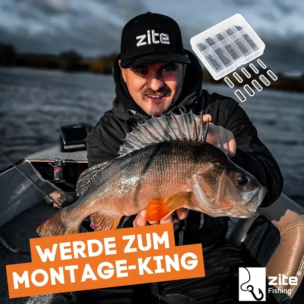 Klemmhülsen Set 10 Größen - 150 Quetschhülsen Schwarz in Box Angeln Vorfachmaterial Zite Fishing_auswahl4