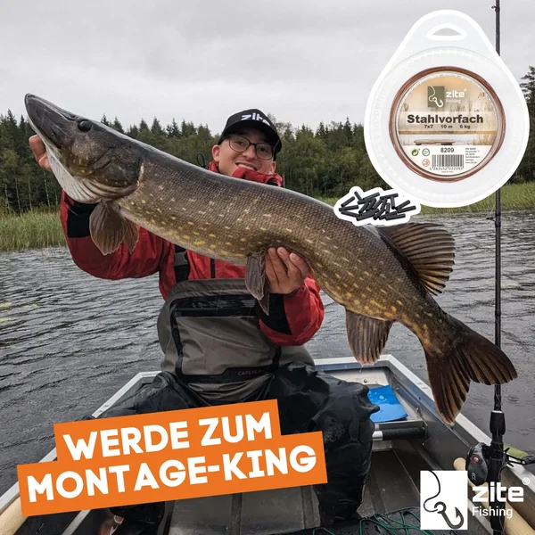 Stahlvorfach braun 10m auf Rolle 6 kg inkl. Klemmhülsen Zite Fishing_auswahl6