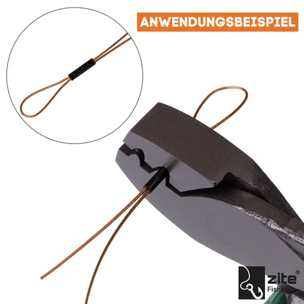 Stahlvorfach braun 10m auf Rolle 12 kg inkl. Klemmhülsen Zite Fishing_auswahl2