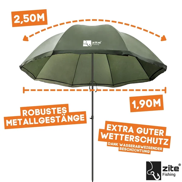 Schirmzelt Set - 250cm Schirmzelt Geschlossen mit Zubehör & Schirmstütze + 10 T-Peg Zeltheringe GRATIS_auswahl2