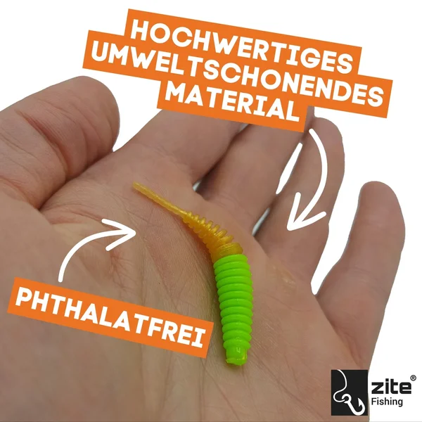 Zite Fishing Biggle Worm Allround Mix Knoblauch 6,5 cm 8 Stück_auswahl3