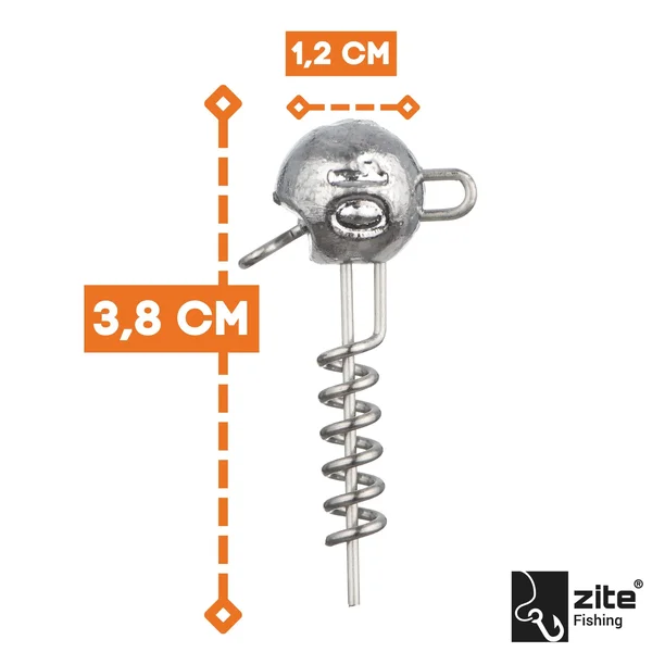 Screw-In-Jigs 10g Jigköpfe Blei Gummiköder Angeln Raubfisch 5STK  _auswahl1