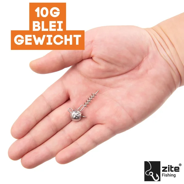 Screw-In-Jigs 10g Jigköpfe Blei Gummiköder Angeln Raubfisch 5STK  _auswahl2