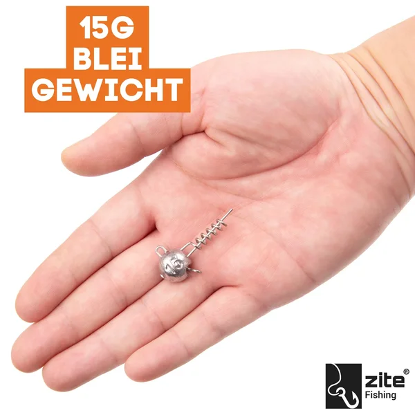Screw-In-Jigs 15g Jigköpfe Blei Gummiköder Angeln Raubfisch 5STK  _auswahl2