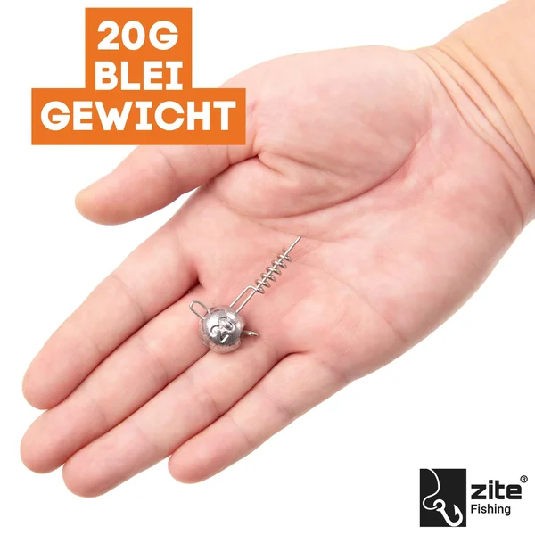 Screw-In-Jigs 20g Jigköpfe Blei Gummiköder Angeln Raubfisch 5STK  _auswahl2