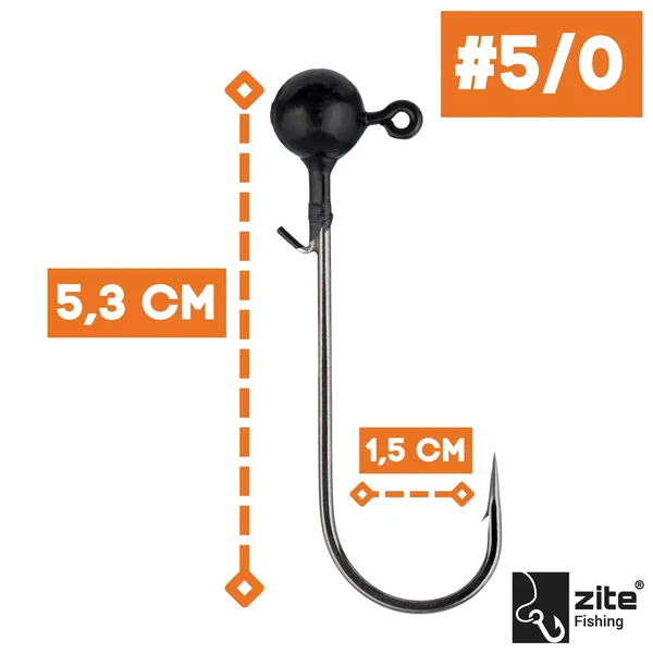5/0 Tungsten Jighaken 2 St. 7,2g Zite Fishing _auswahl1