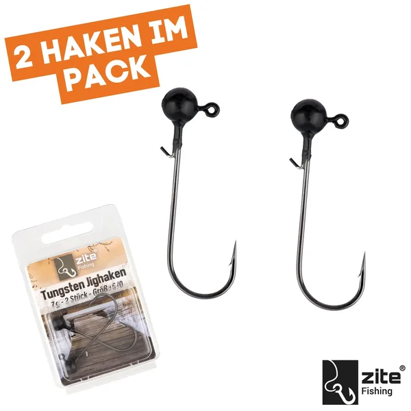 5/0 Tungsten Jighaken 2 St. 7,2g Zite Fishing _auswahl3
