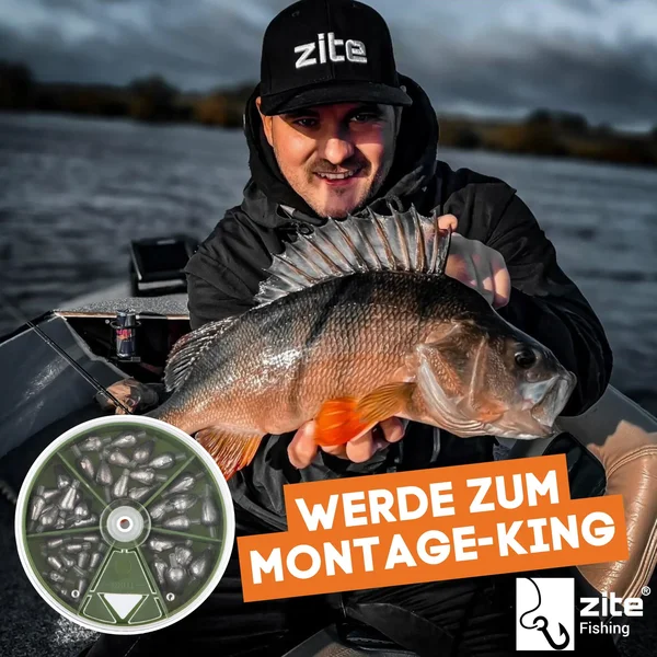 Zite Fishing Tropfenblei Sortiment 40 Stück 1-5g Angelgewicht in Spendierbox zum Grundangeln_auswahl5