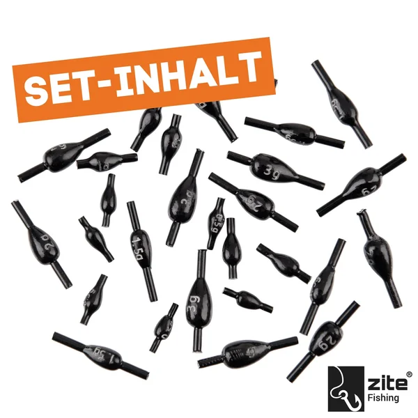 Fixdrops Blei Set 25 STK in Sortierbox 0,5-3g Forellenbleie Grundangeln_auswahl5