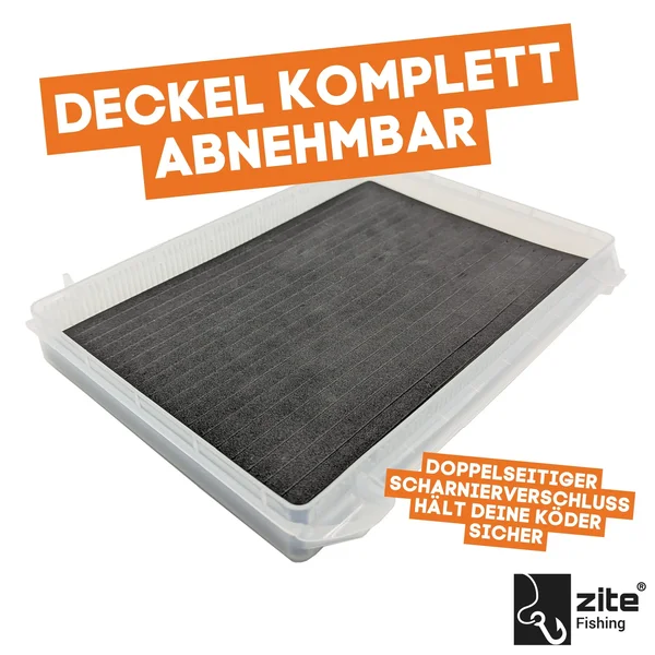 Tacklebox 25,5x19,5x3,5cm Durchgehende EVA-Schaum-Einlage Geschlitzt_auswahl2
