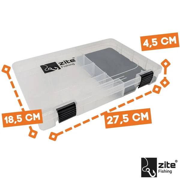 Tacklebox 27,5x18,5x4,5cm Angelbox 5 Fächer Geschlitzte EVA-Schaum-Einlage_auswahl1
