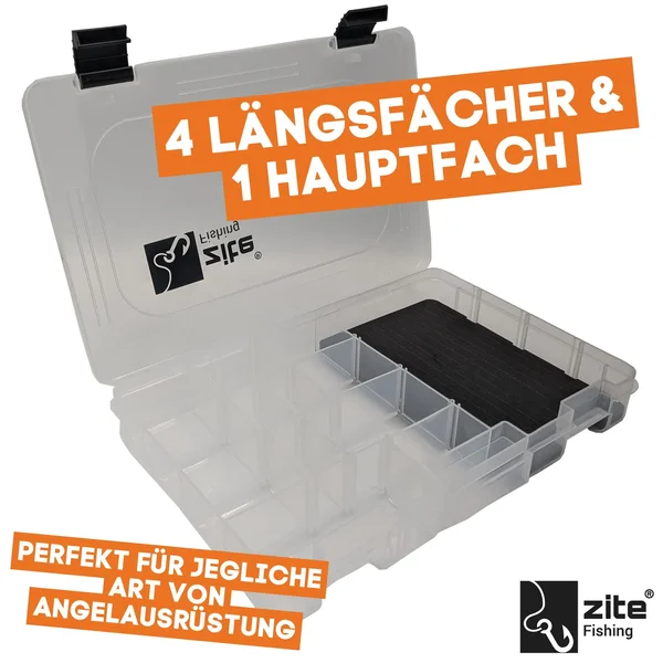 Tacklebox 27,5x18,5x4,5cm Angelbox 5 Fächer Geschlitzte EVA-Schaum-Einlage_auswahl2