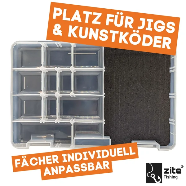 Tacklebox 27,5x18,5x4,5cm Angelbox 5 Fächer Geschlitzte EVA-Schaum-Einlage_auswahl3