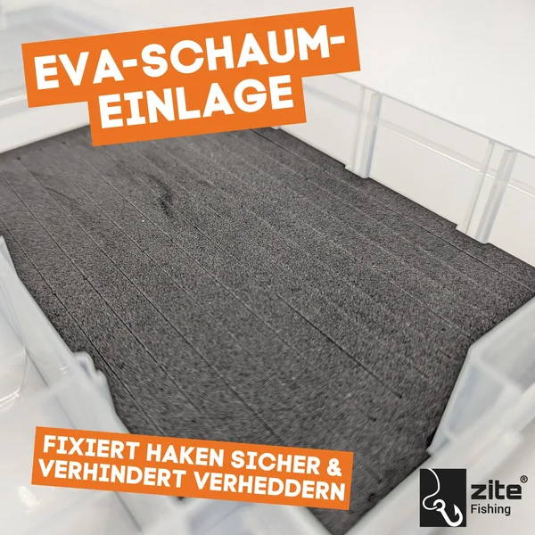 Tacklebox 27,5x18,5x4,5cm Angelbox 5 Fächer Geschlitzte EVA-Schaum-Einlage_auswahl4
