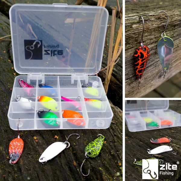 Zite Fishing Forellen Spoon Sortiment 13-teilig Neon Bunt 3g_auswahl5