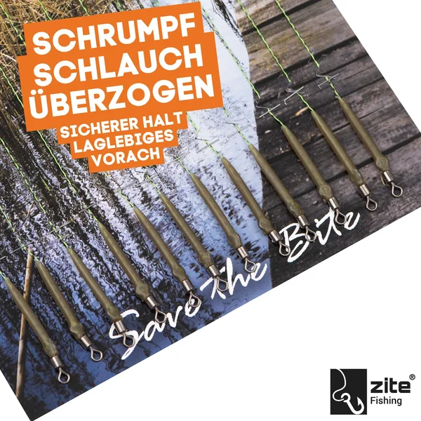 Zite Fishing Karpfen-Rigs Vorfach Set Größe 2-8 Gebunden 12 Stück _auswahl3