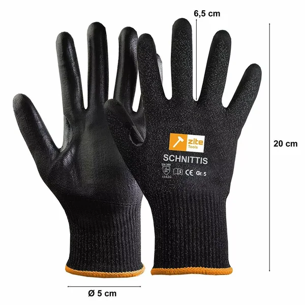 Zite Tools Schnittis 3 Paar Handschuhe Größe 5 Orange Set_auswahl1