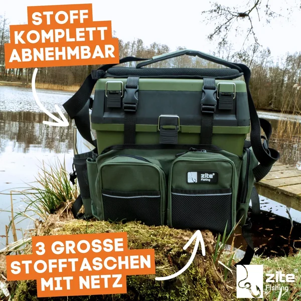 Multi Angel-Koffer-Rucksack & Sitz-Kiepe 3-in-1 – Angelrucksack Sitzkiepe Angelkoffer Zite Fishing _auswahl2