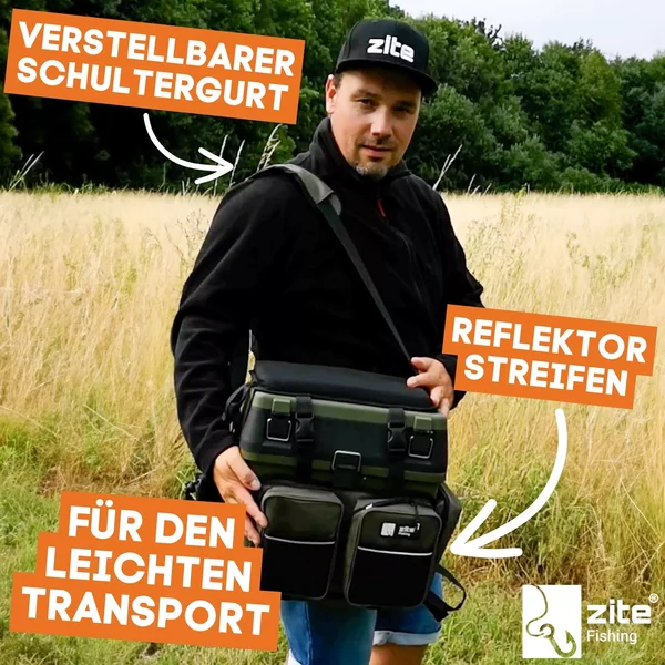 Multi Angel-Koffer-Rucksack & Sitz-Kiepe 3-in-1 – Angelrucksack Sitzkiepe Angelkoffer Zite Fishing _auswahl3
