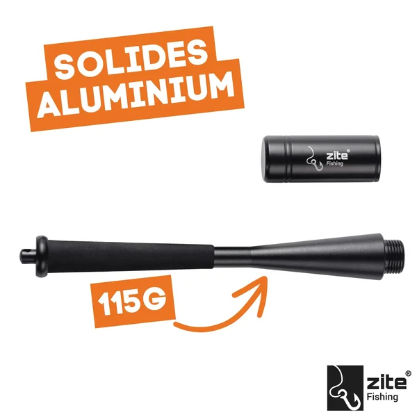 Fischtöter Aluminium Schwarz mit Magnet-Karabiner 25cm Zite Fishing_auswahl2