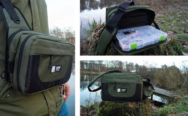 Zite Fishing Sling-Bag Umhängetasche Spinnfischen mit Box & Tüten_auswahl6