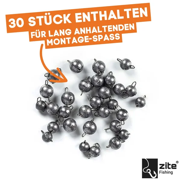 Zite Fishing Cheburashka Blei Jighead Set 30 Stück Box 6-14g_auswahl3