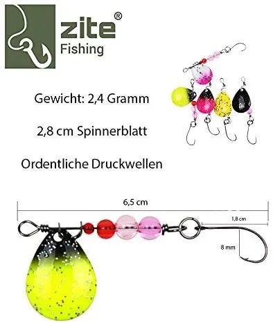 Zite Fishing Neon Forellenspinner Set Ultra Light 2,4g in Box_auswahl3