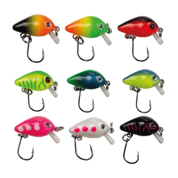 Zite Fishing Neon Mini-Wobbler Set 10 Stück UV-Aktiv in Köderbox_auswahl1