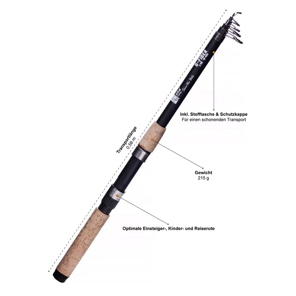 Teleskoprute 2,40m Allround Angelrute 10-40g Zite Fishing_auswahl1