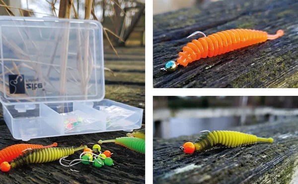 Forellenwürmer 5,5 cm 25 Stück mit 3 Tungstenhaken Zite Fishing_auswahl6