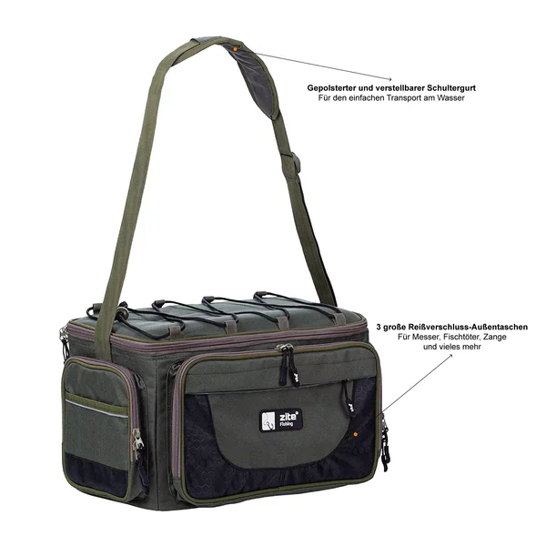 Angeltasche mit Tackle Boxen & Schultergurt 43cm Groß Zite Fishing_auswahl3