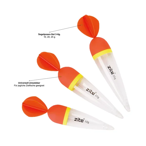 Raubfisch Segelposen-Set 3TLG Hechtposen 10-25g_auswahl1