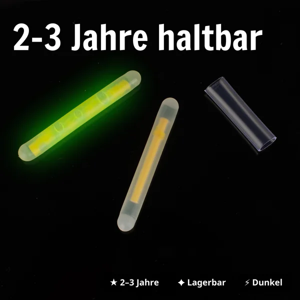 100x Knicklichter Set – 50 Tüten à 2 Stück inkl. Adapter – Gelb & Grün – Nachtangeln Zite Fishing _auswahl10