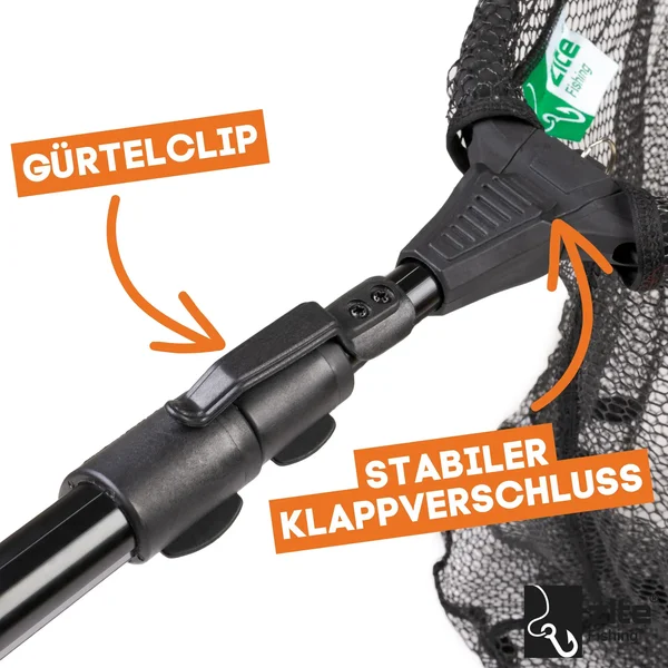 Kescher Gummiert Schwarz mit Easy-Teleskopfunktion 2,70m Zite Fishing_auswahl3