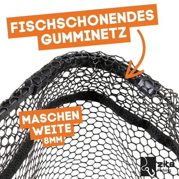 Kescher Gummiert Schwarz mit Easy-Teleskopfunktion 2,70m Zite Fishing_auswahl5