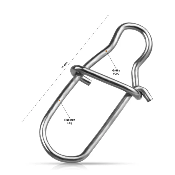 Karabiner Snaps Angelwirbel Gr. 000# 4 kg 30 Stück Zite Fishing_auswahl1