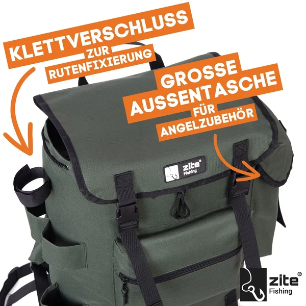 Angelrucksack mit abnehmbarem Kühlfach ISO Rucksack Angeln 55cm Zite Fishing_auswahl2