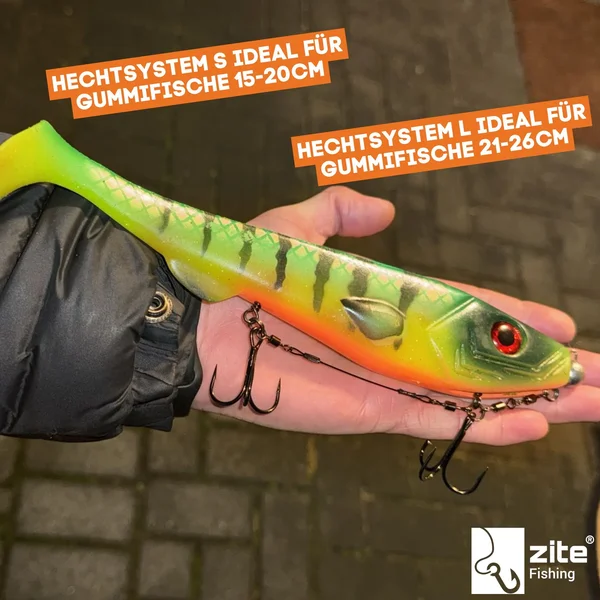 Zite Fishing Hecht Gummifisch-System S 9cm Blei 10g - ideal für Hechtköder 15-20 cm_auswahl5