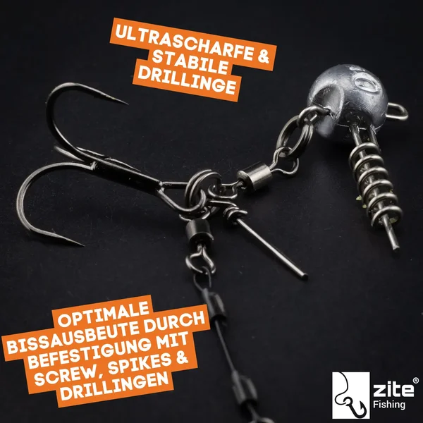 Zite Fishing Hecht Gummifisch-System L 13cm Blei 5g - ideal für Hechtköder 21-26 cm_auswahl2