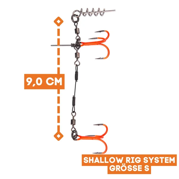 Zite Fishing Hecht Shallow-Rig-System UV Aktiv S 9cm - Gummifisch-System ideal für Hechtköder 15 - 20 cm_auswahl1