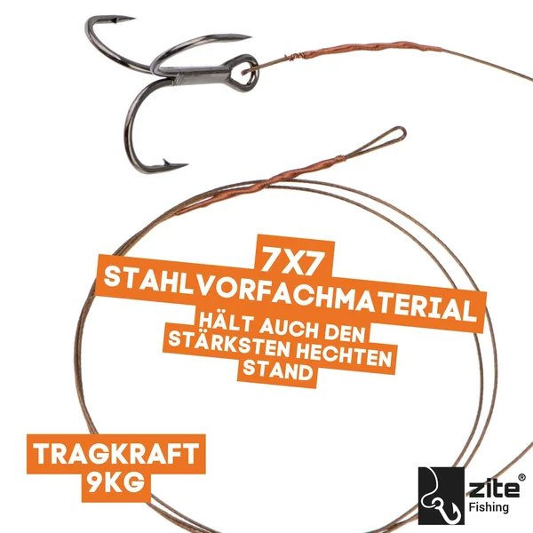 Zite Fishing Köderfisch Hecht System L für Köderfische 14 - 20 cm - Raubfisch Fertigmontage _auswahl3