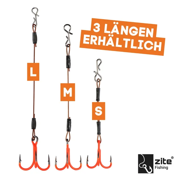 Zite Fishing UV Angsthaken System 5,5cm Drillings-System S Raubfischangeln Fertigmontage _auswahl5