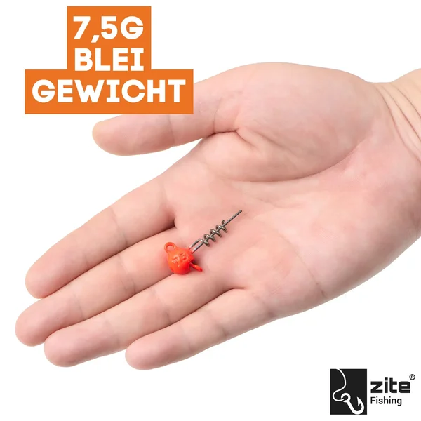 UV Screw Jigs 7,5g Jigköpfe Blei Gummiköder Angeln Raubfisch 5STK_auswahl2