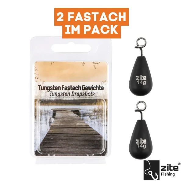 Zite Fishing Tungsten Fastach Gewichte 14g 2 tlg. Dropshot Gewichte mit Fastach-Clip Jika & Shallow Rig_auswahl3