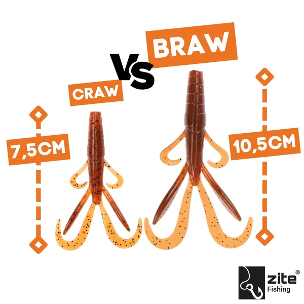 Gummiköder Krebsimitat Barsch & Zander Angeln Inzite Braw Toffy 8 STK Zite Fishing_auswahl1