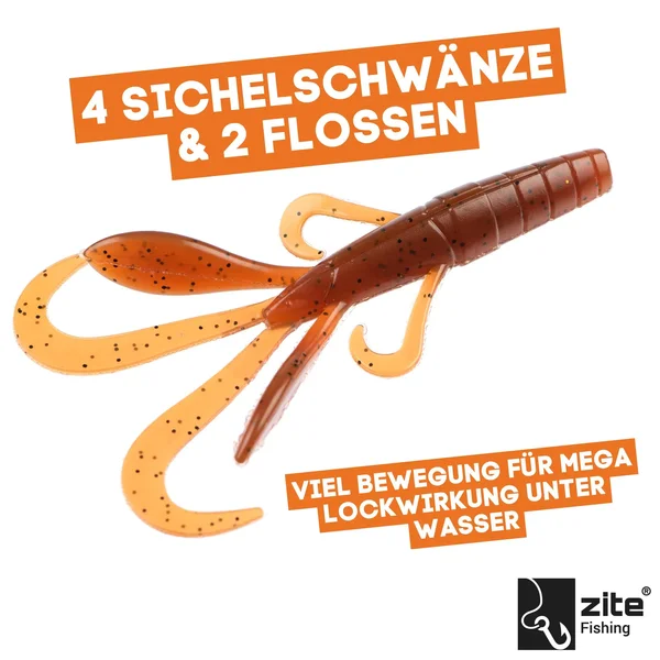 Gummiköder Krebsimitat Barsch & Zander Angeln Inzite Braw Toffy 8 STK Zite Fishing_auswahl2